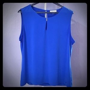 XL Blue Calvin Klein sleeve less blouse